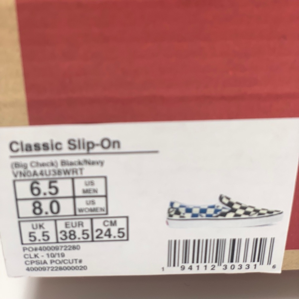 Vans Classic Slip-On ( Big Check) Black/Na… - Picture 10 of 13